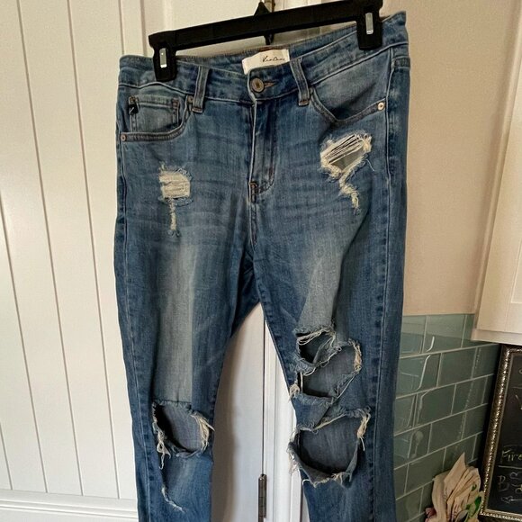 KANCAN Heavily Distressed Jeans SZ 27waist - Picture 2 of 5